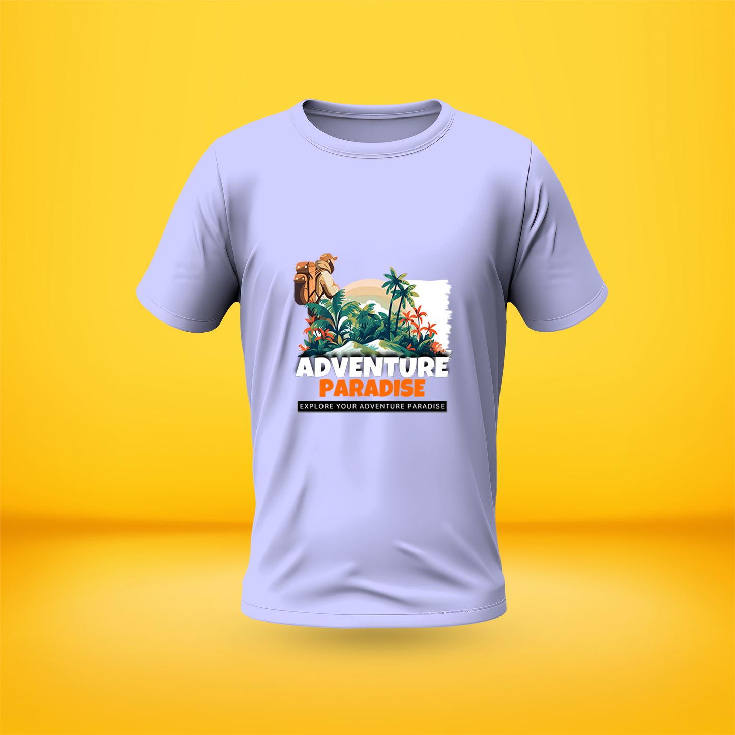 Adventure Paradise Style Premium Front side Printed T-shirt