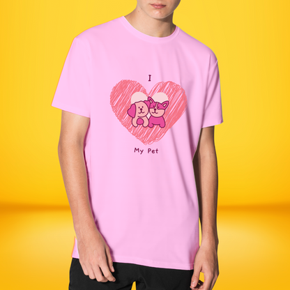 Animal Lover - I love my Pet Printed T-Shirt