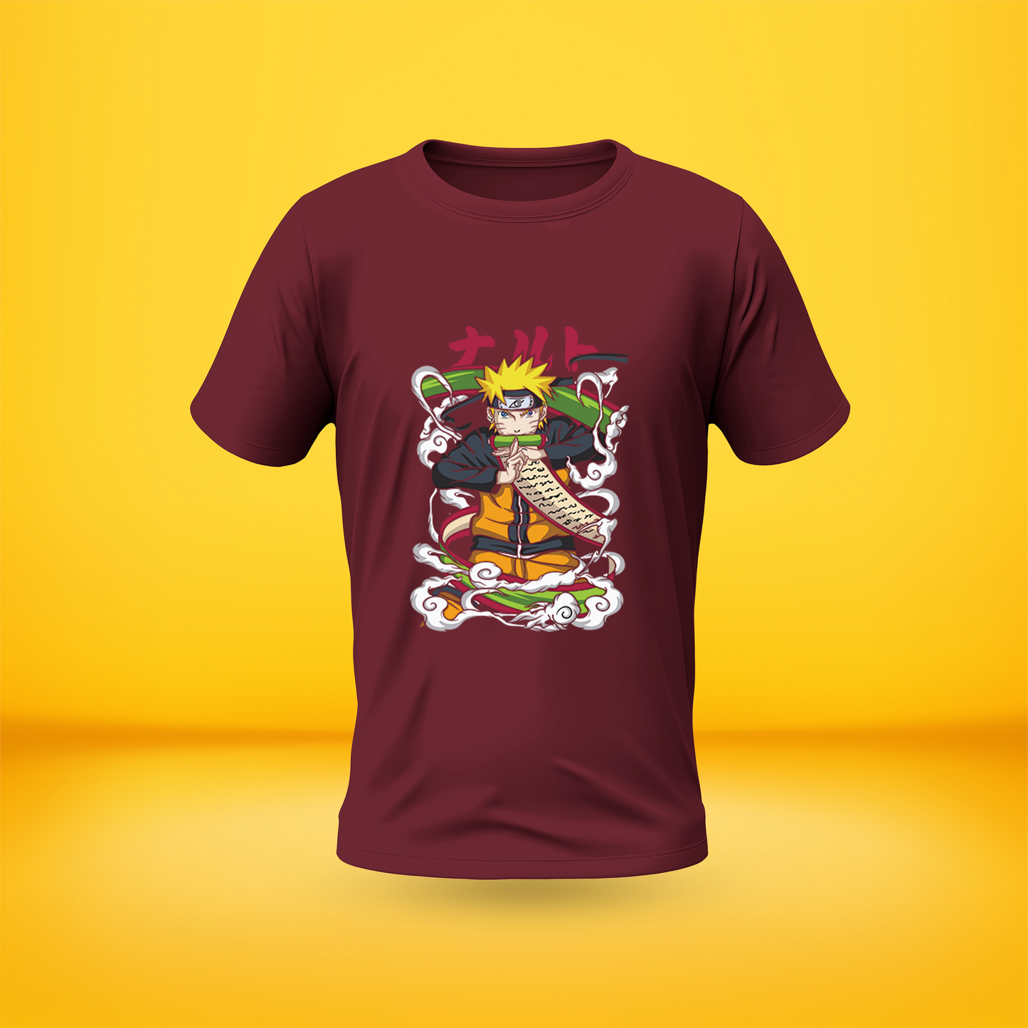 Action Naruto Style Premium Front side Printed T-shirt