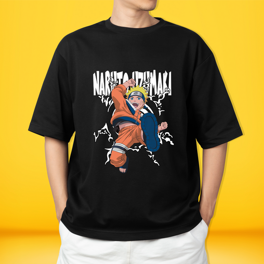 Naruto Uzumaki Front side Printed T-shirt | Oversized