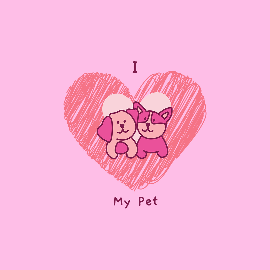 Animal Lover - I love my Pet Printed T-Shirt