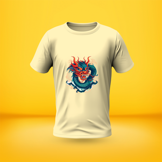 Dragon Style Premium Front side Printed T-shirt