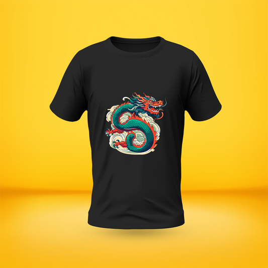 Dragon Style Premium Front side Printed T-shirt