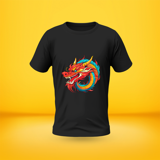 Dragon Style Premium Front side Printed T-shirt