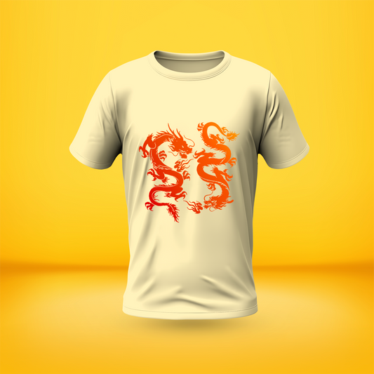 Dragon Style Premium Front side Printed T-shirt