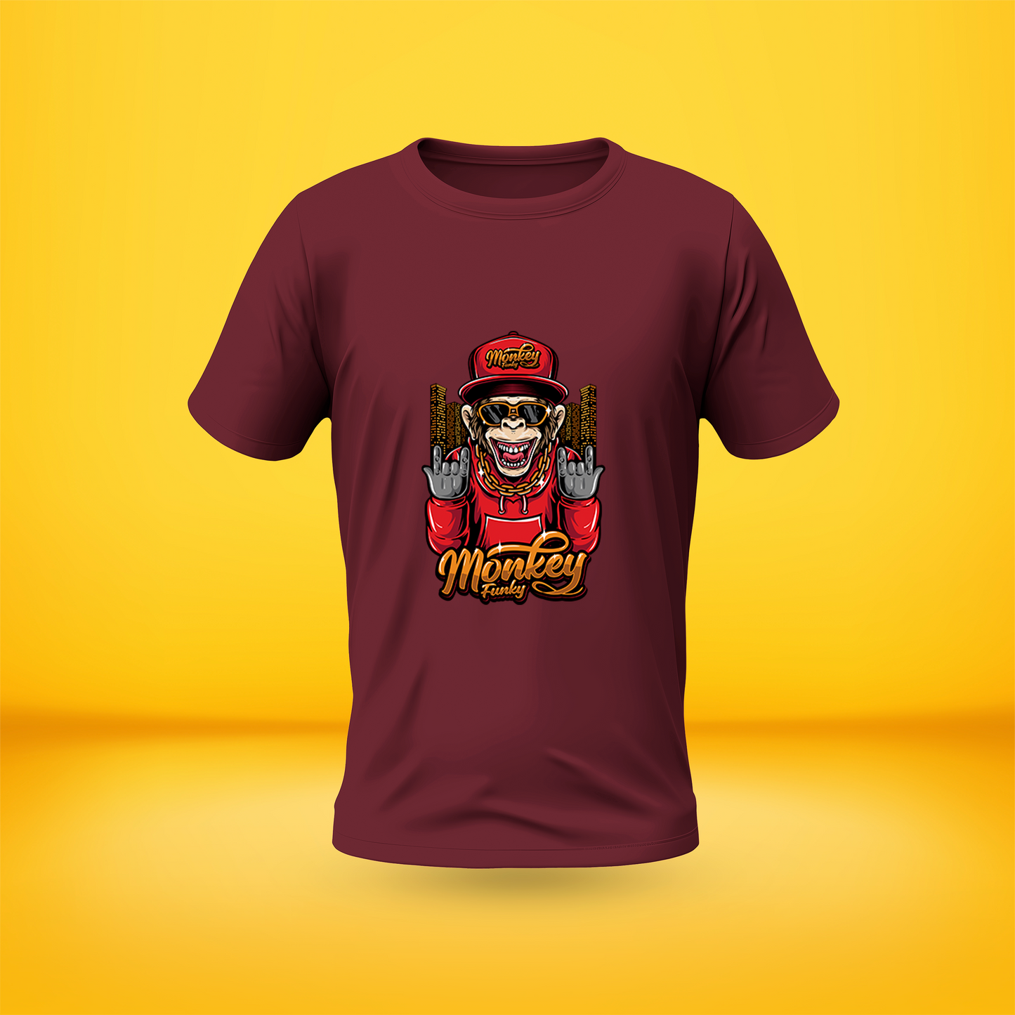 Monkey Funky Style Premium Front side Printed T-shirt